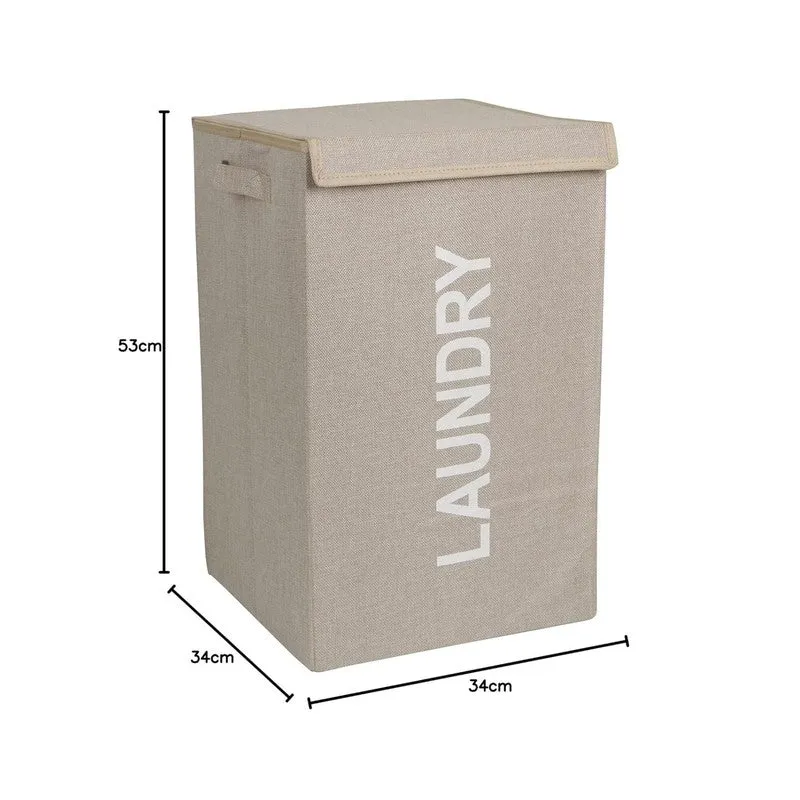 Wash Dock Jute Laundry Basket - Beige media 7