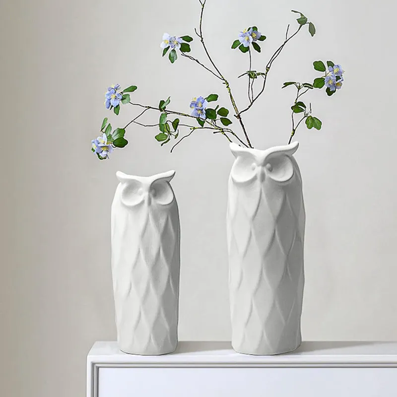 Owelette Ceramic Vase - Set Of Two media 1