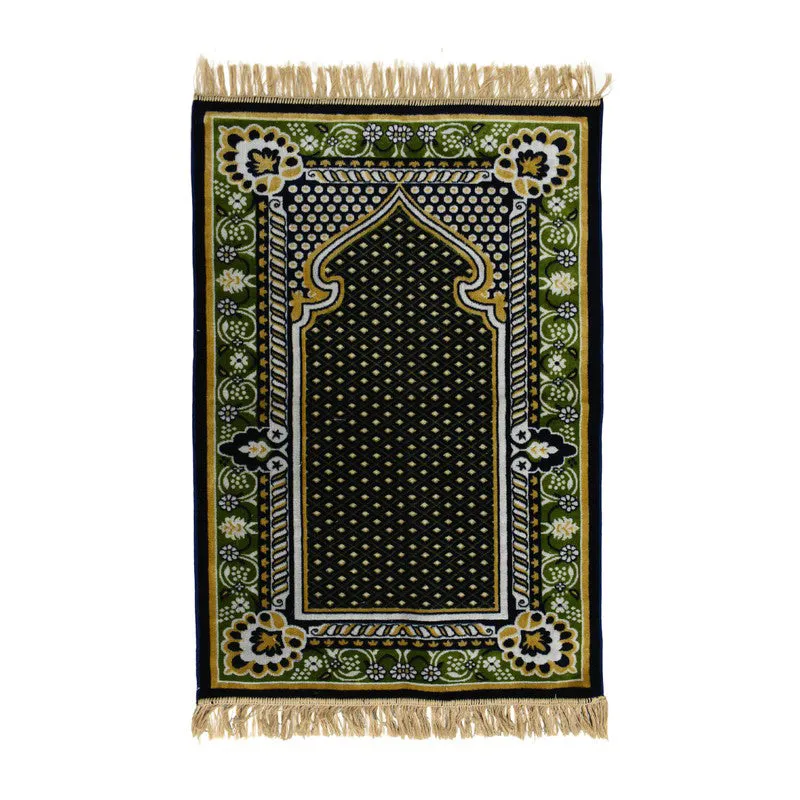Sajdelle Velvet prayer Mat - Green,Blue media 3