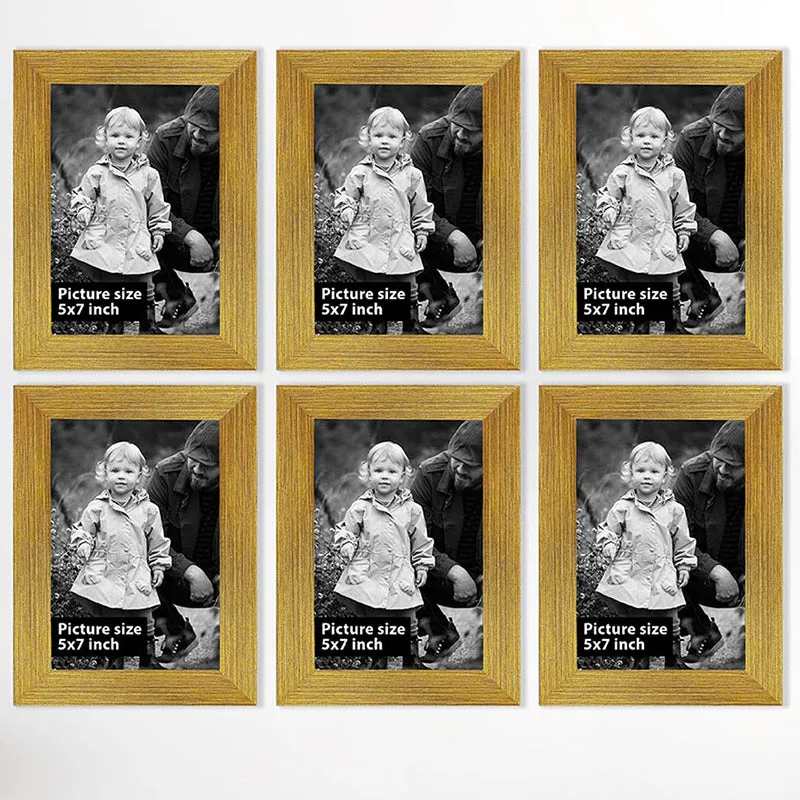 Willow Charm Rectangle Photo Frame (Gold) - Set Of Six media 1