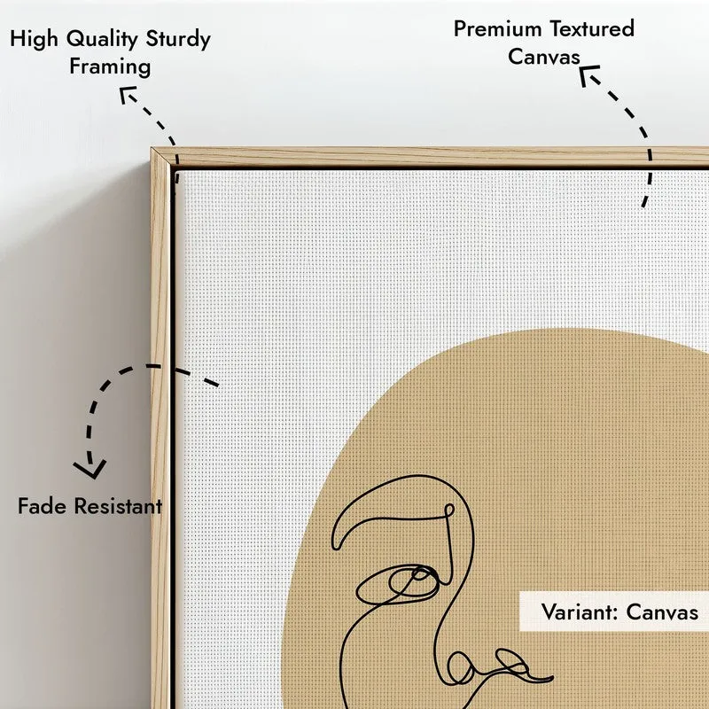 Ethereal Woman Canvas Wall Painting With Brown Frame media 8
