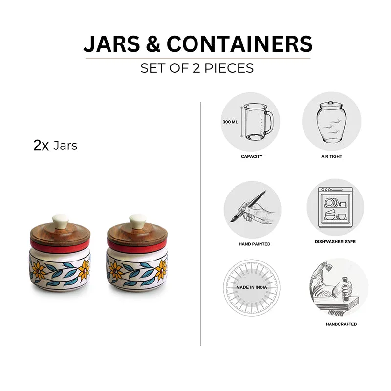 Sunny Skies Ceramic Jar (300 mL Each) - Set Of Two media 5