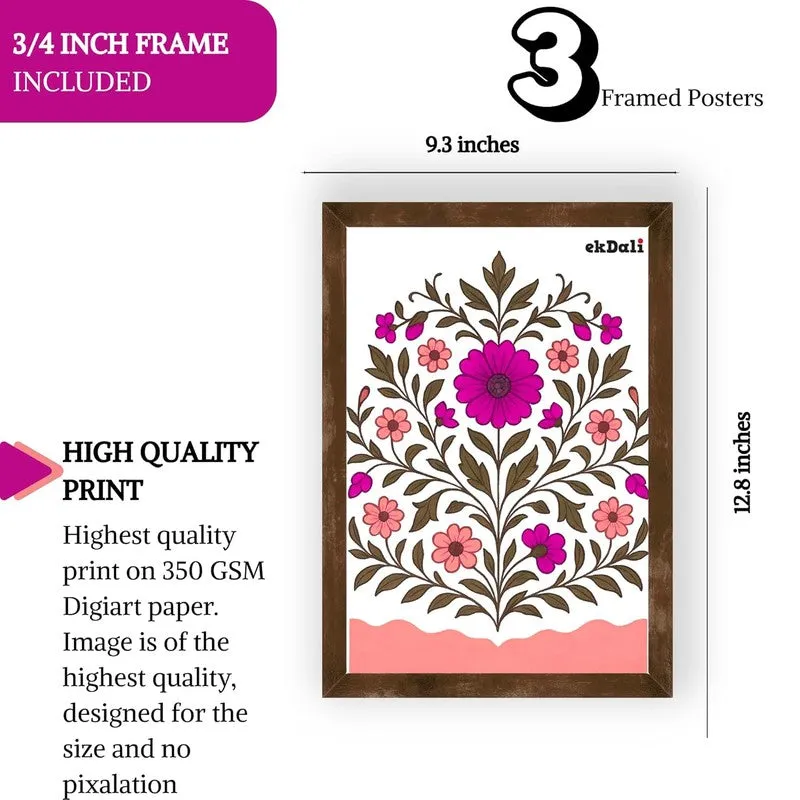 Indigo Petalcraft Paper Wall Painting With Frame - Brown media 10