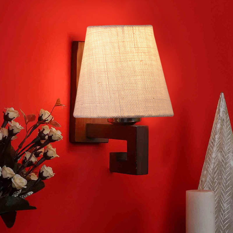 Avian Conical Wooden Wall Lamp