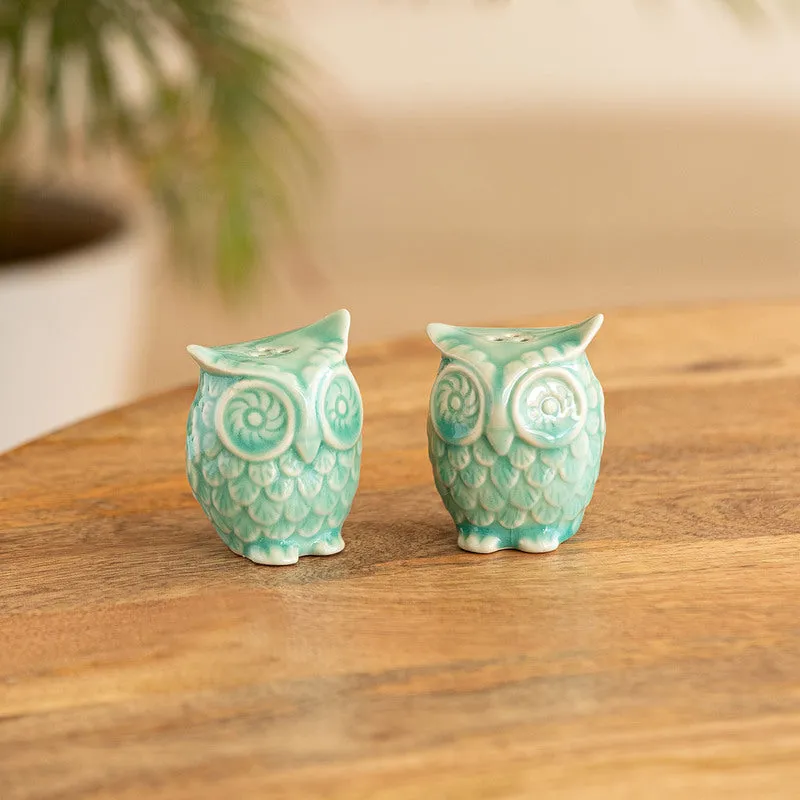 Oceano Handcrafted Owl Salt & Pepper Shaker - Set Of Two media 1