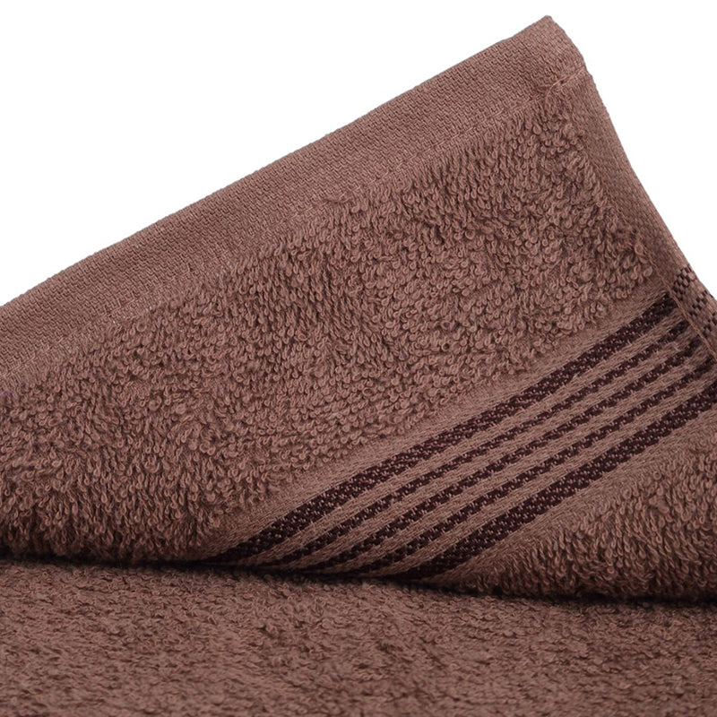 Nuage Cotton Towel Set (Brown ) - Set Of Three media 7