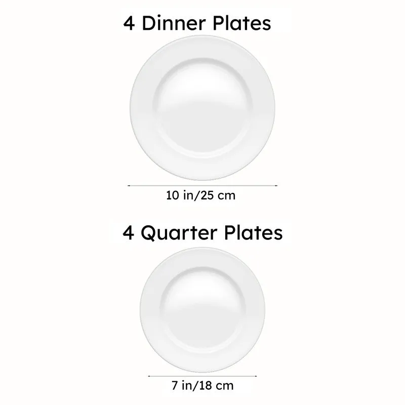 Elarion Dinner Plate (Grey,White) - Set of Eight media 7