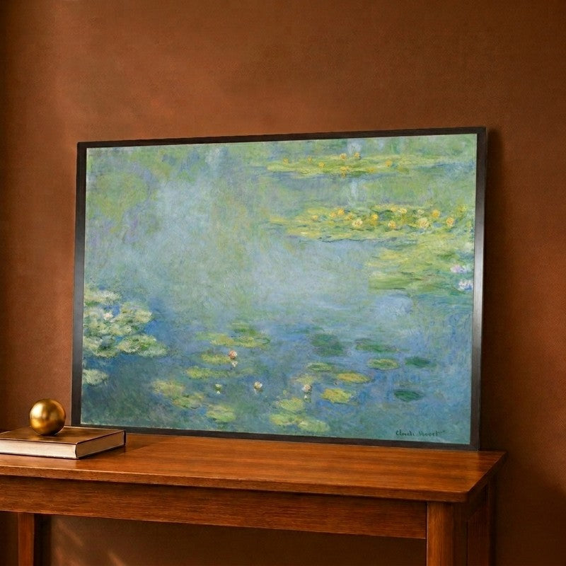 Waterlilies Canvas Wall Painting - 16 x 12 Inches
