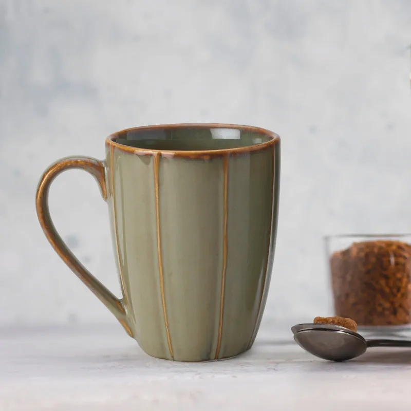Ciro Porcelain Coffee Mug (300 mL) - Granite Green media 1
