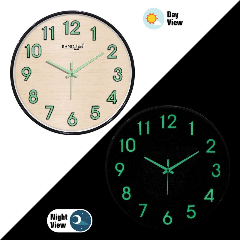 Elvric Round Modern Plastic Wall Clock - Beige media 4