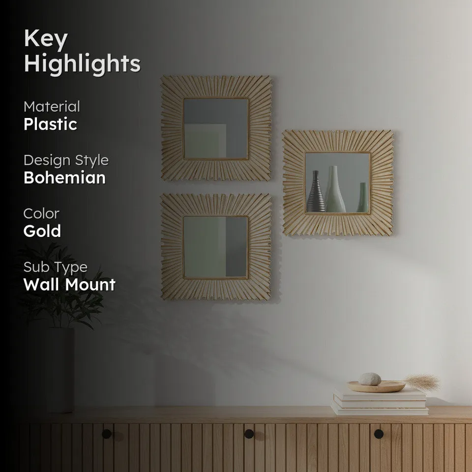 Osoq Decorative Wall Mirror - Set Of Three media 2