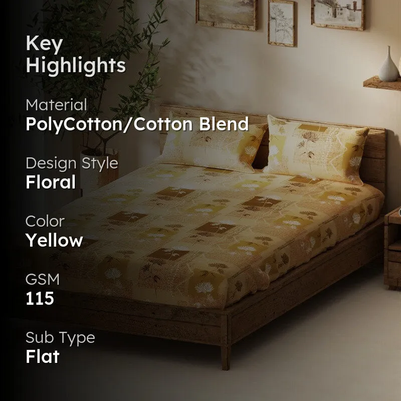 Geynar Bedsheet (Yellow) - 115 GSM media 2