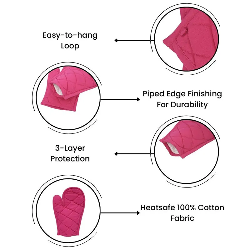 Swayam Garde Kitchen Gloves (Pink) - Set Of Two media 8