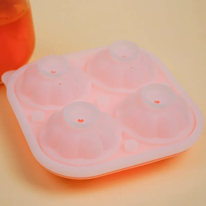 Chill Silicone 4-Cube Ice Mould - Peach media 3