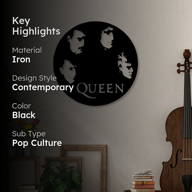 Queen Rock Black Iron Wall Accent media 2