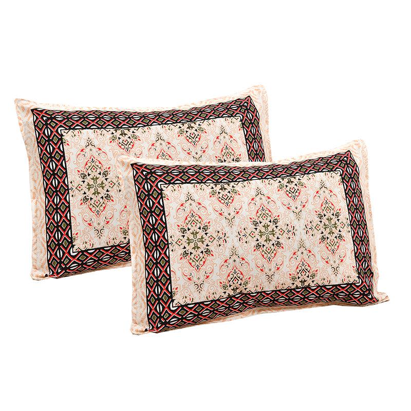 Rakta Ethnic Cotton Bedsheet (Peach) - 180 TC media 4