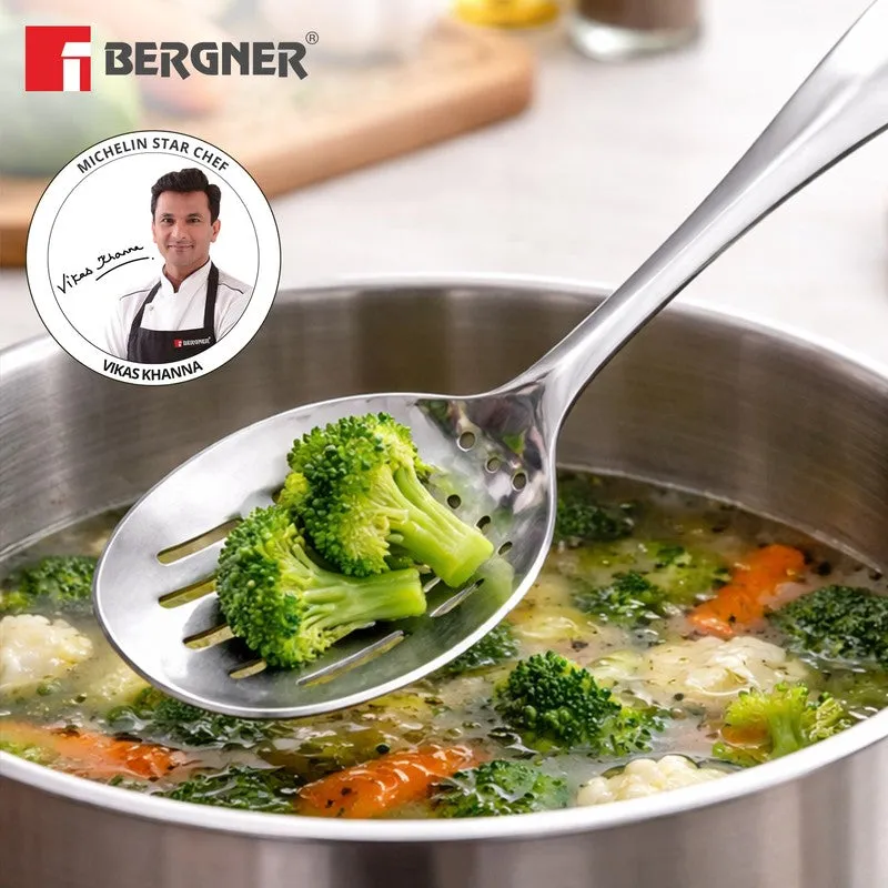 Slotted Stainless Steel Serving Spoon - 35 CM media 9