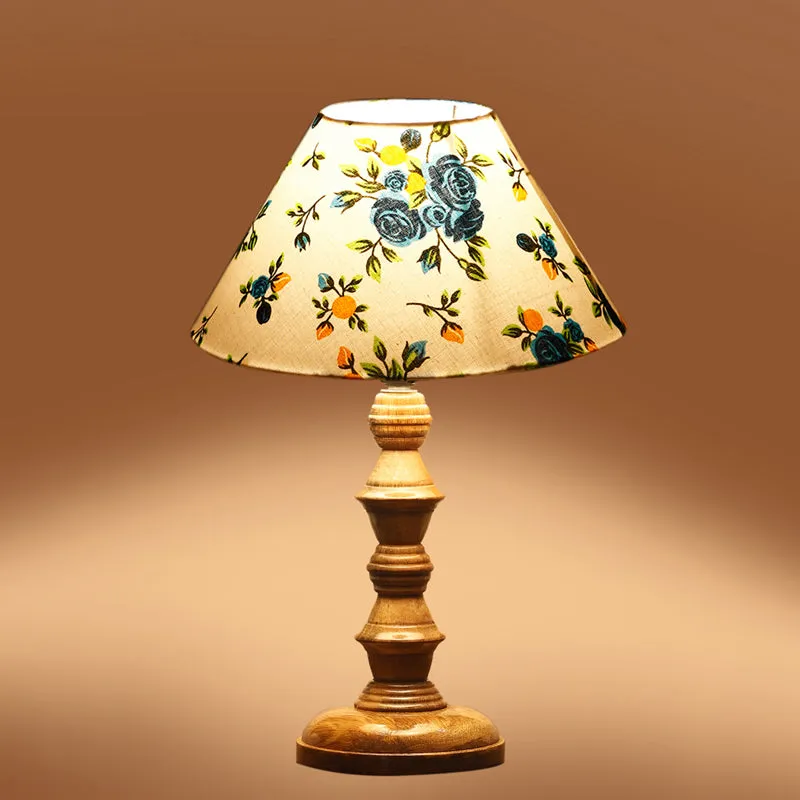Fleur Cone Timber Wooden Table Lamp media 5