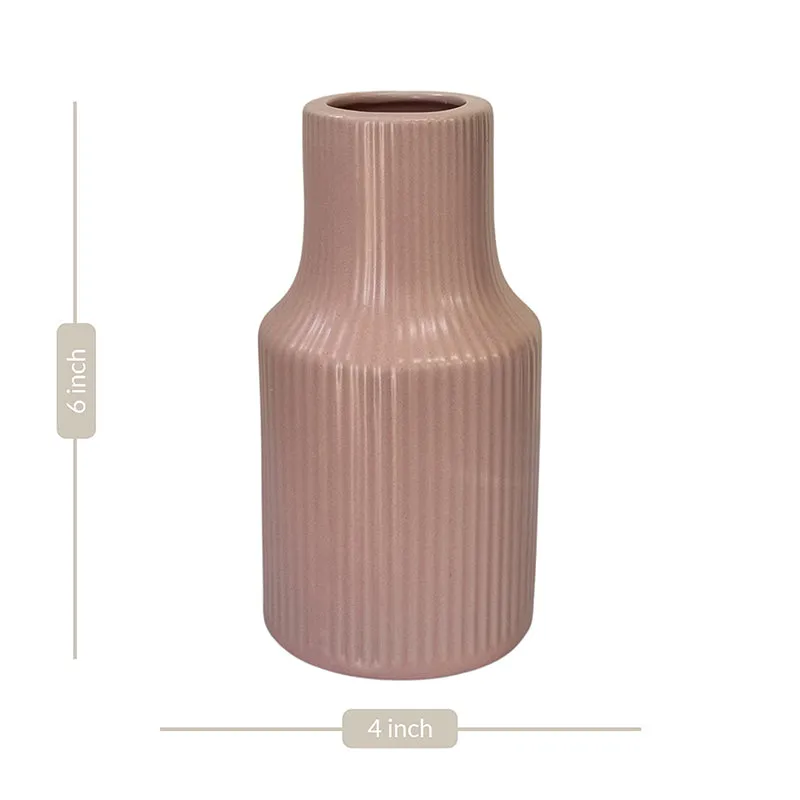 Petal Prose Ceramic Vase - Pink media 5