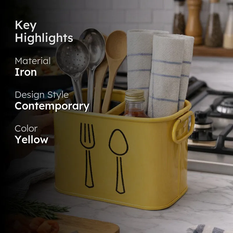 KitchenPro Rust-Free Cutlery Stand - Yellow media 2