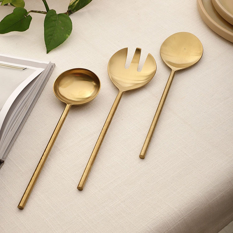 Zarifa Stainless Steel Serving Spoon - Set Of Three