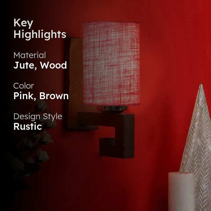 Ruffo Cylindrical Wooden Wall Lamp media 2