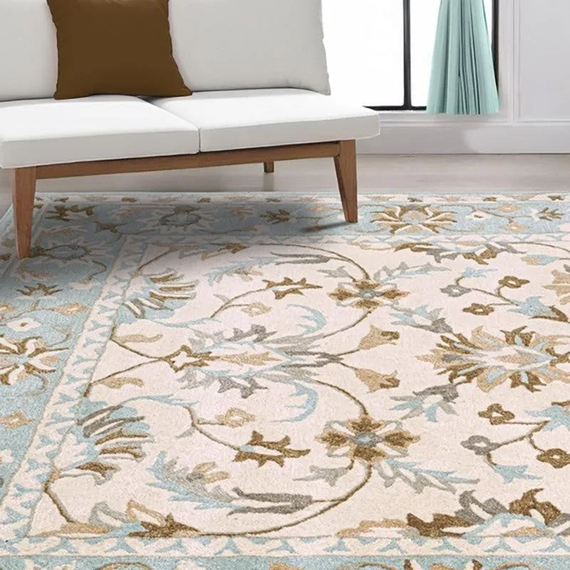 Sekhmet Hand Tufted Ethnic Wool & Nylon Carpet - Mint Green media 6