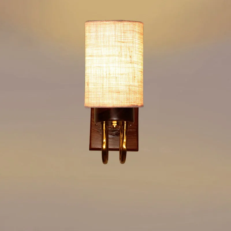 Gilded Arch Jute Wall Lamp - White media 5