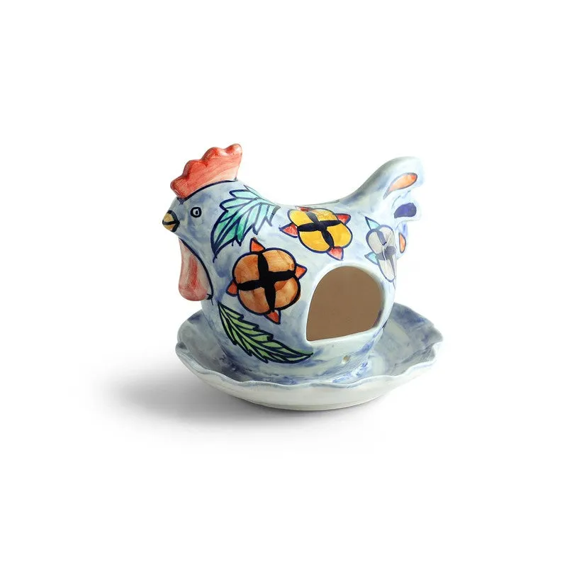 Birdsong Aura Handpainted Tealight Holder media 4