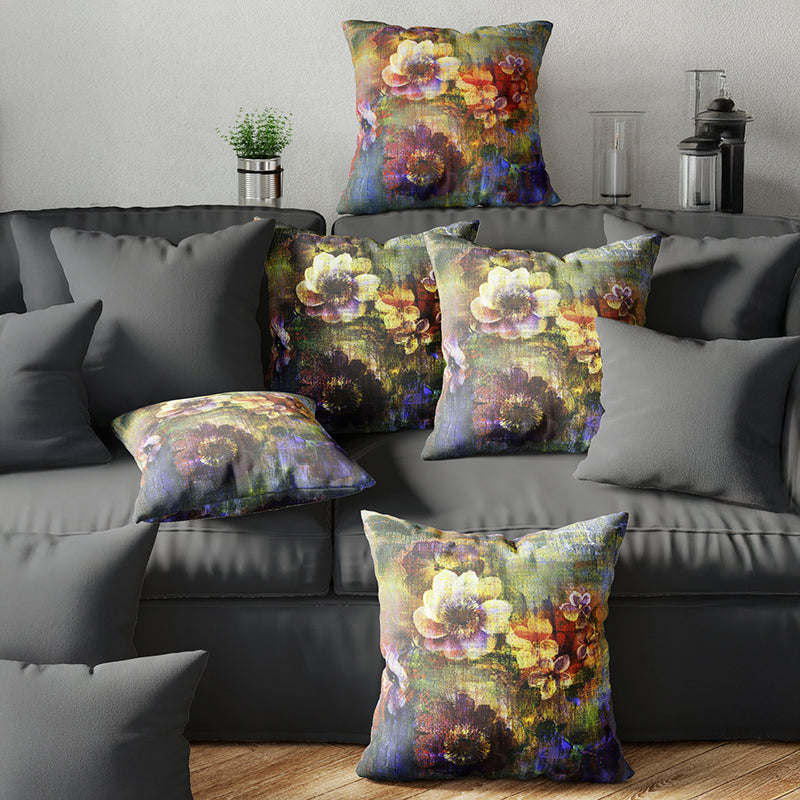 Maple Printed Cushion Cover Set - Set Of Five