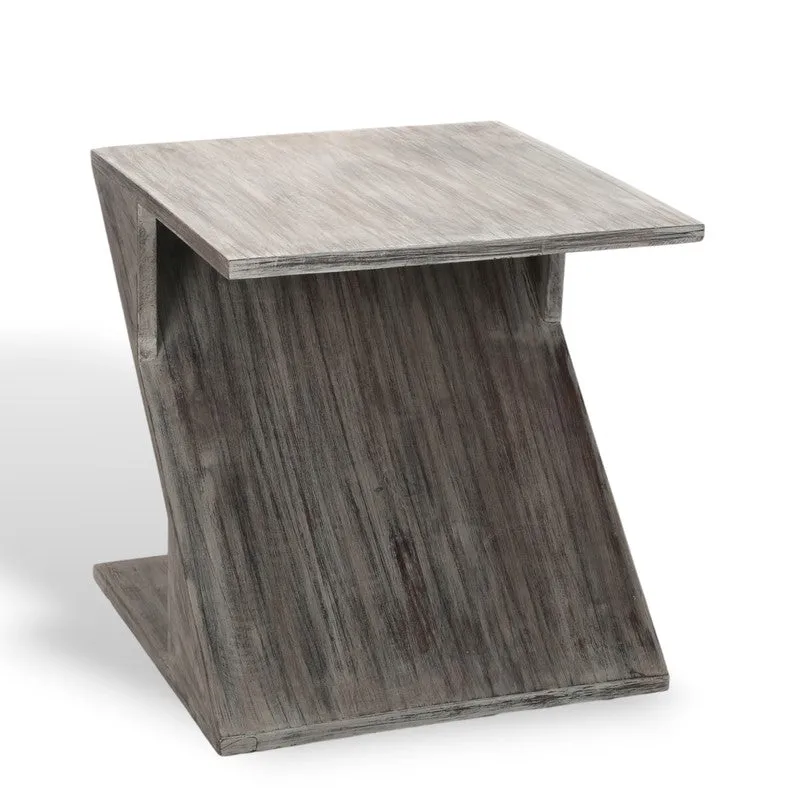 Rverox Sheesham Wooden Side & Bedside Table - Grey media 6