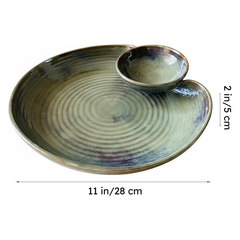 Saga Ceramic Chip & Dip Bowl media 7
