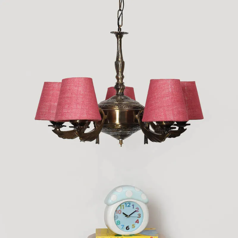 Ruddy Conical Golden Antique Ceiling Lamp media 2