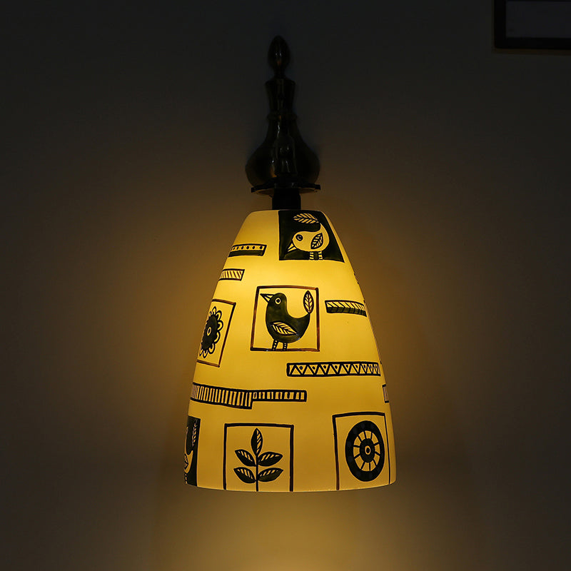 Zen Aviary Hand Painted Wall Lamp media 4