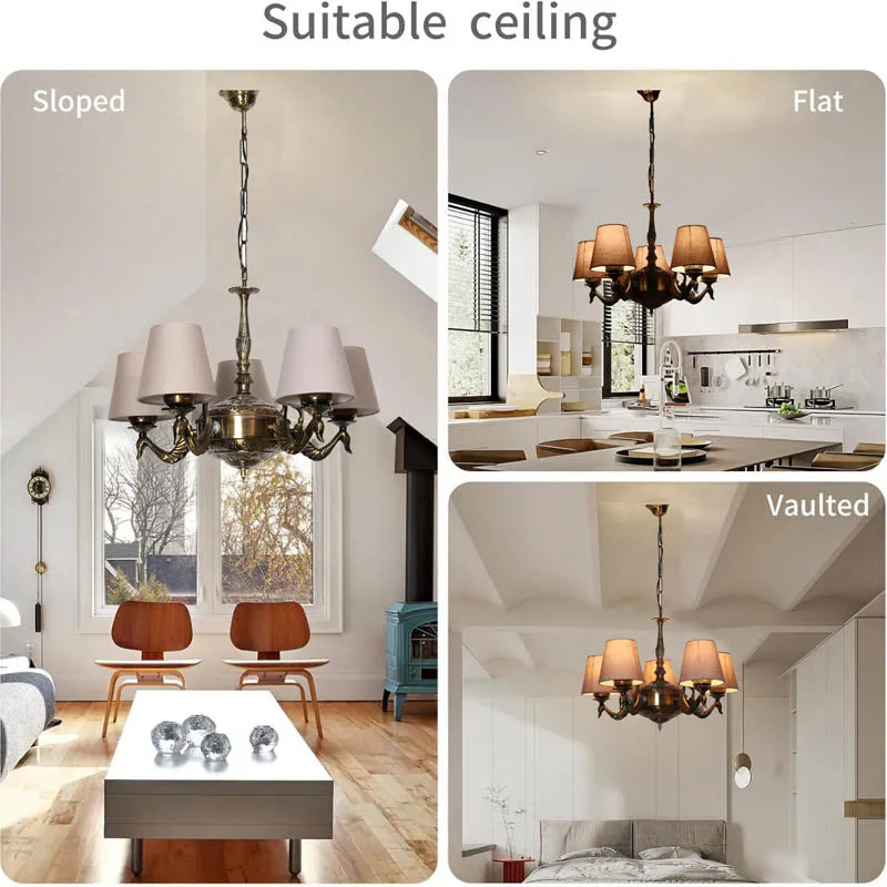 Merry Conical Golden Antique Ceiling Lamp media 5