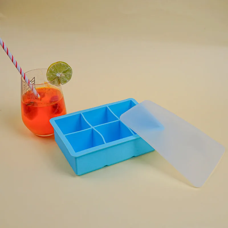 Geometric Silicone 6-Cube Ice Mould - Blue media 1