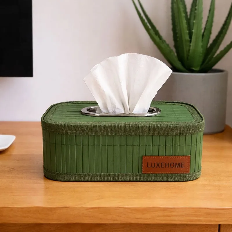 EcoNest Bamboo Tissue Holder - Green media 3
