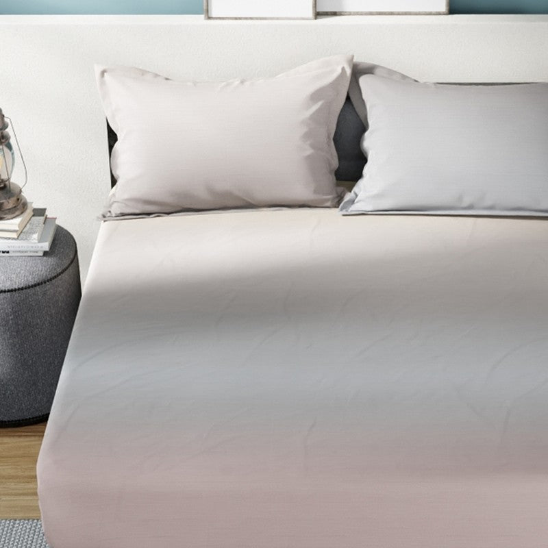 Nautica Gingham Cotton Bedsheet (Grey) - 160 TC media 4