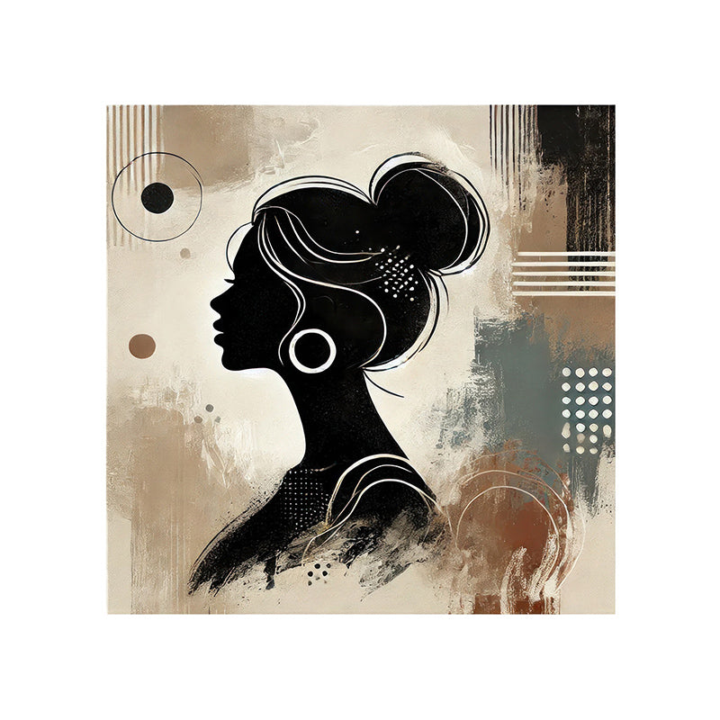 Futuristic Girl Silhouette Wall Painting media 4