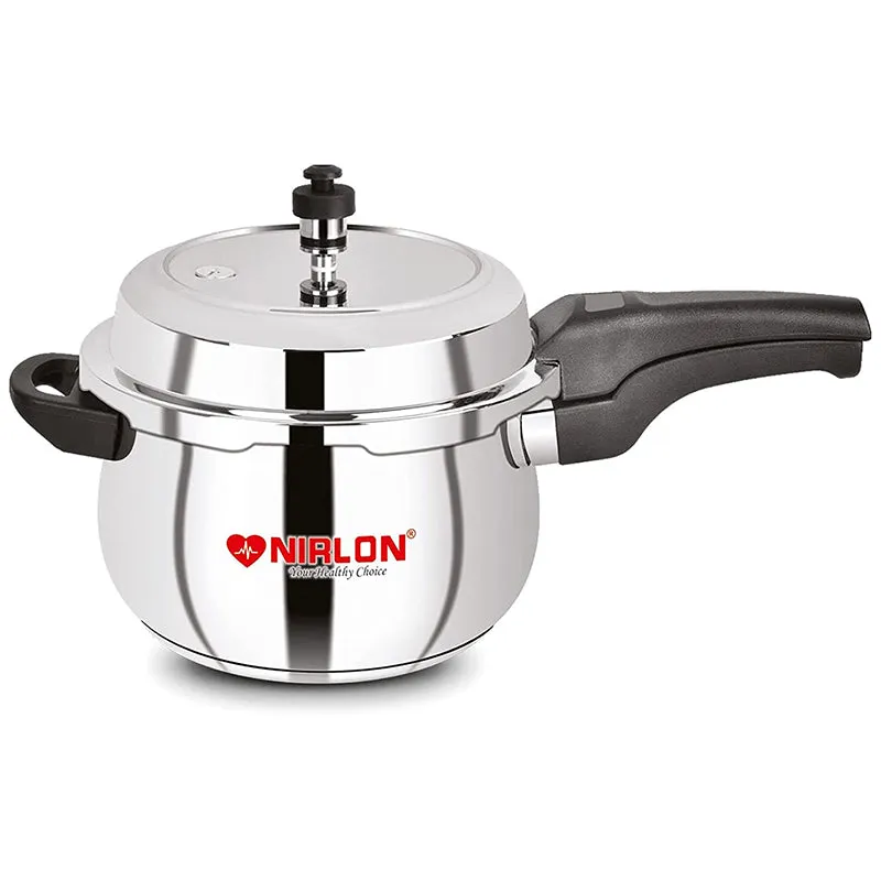 Nirlon Steel Pressure Cooker - 3000 mL/ 9 Inches media 6
