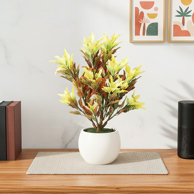 Flora Charm Artificial Plant With Black Plastic Pot