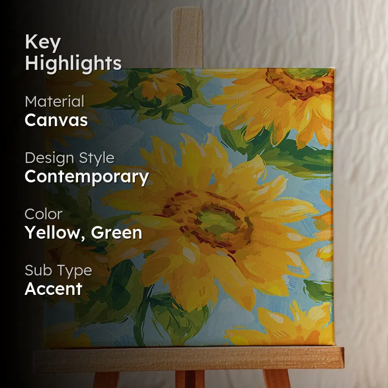 Sunflower Strokes Canvas Showpiece media 2
