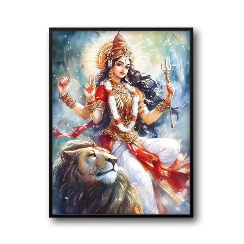 Radhe Gopalam Spiritual Archival Paper Wall Painting With Frame - Black media 5