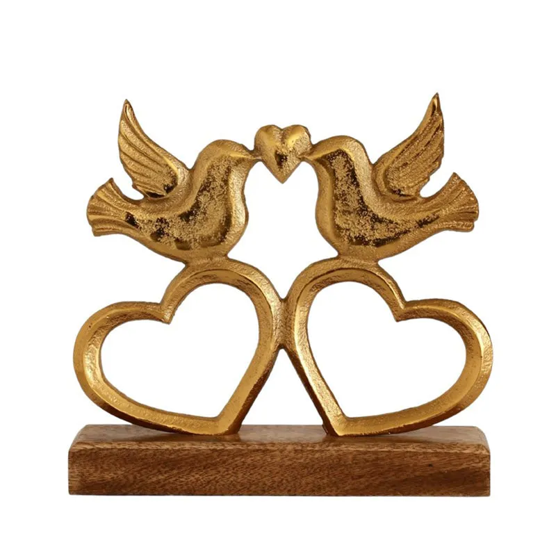 Twin Hearts Aluminum Table Showpiece media 3