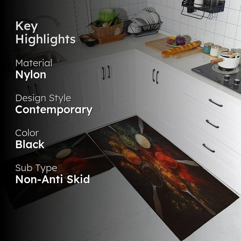 Spice Splash Kitchen Nylon Runner Rug - Set Of Two media 2