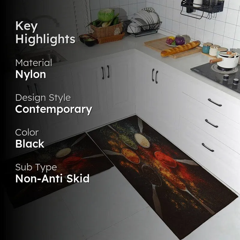 Spice Splash Kitchen Nylon Runner Rug - Set Of Two media 2