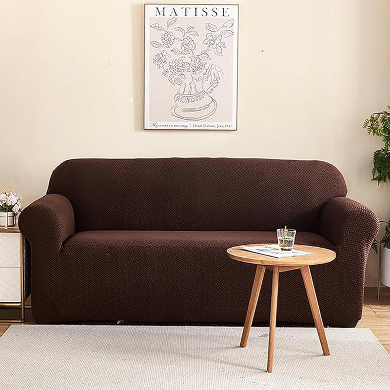Rubina Polar Synthetic Fibre Sofa Cover - Brown media 4