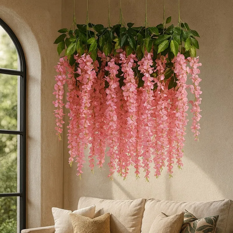 Graceful Blooms Vibrant Artificial Flowers - Set Of Six media 1
