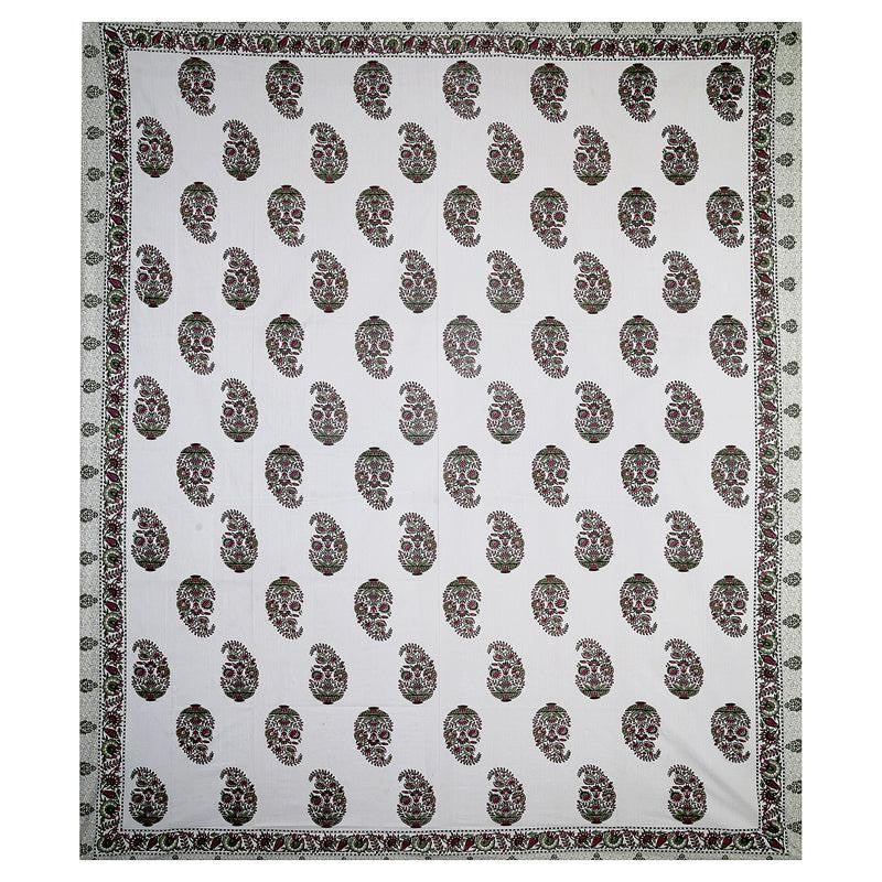 Devadhi Ethnic Cotton Bedsheet (Green) - 144 TC media 5