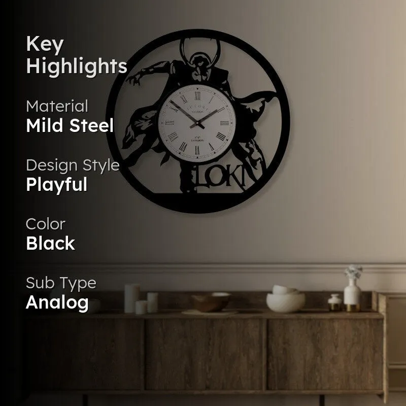 Loki Steel Analog Wall Clock media 2
